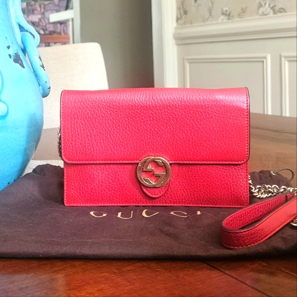 Gucci Interlocking G Wallet On Chain In EUC